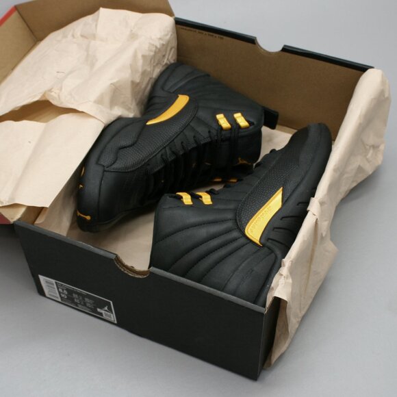 Nike Men\'s 8.5 Air Jordan 12 Retro Mid Black Taxi Gold Shoes Sneakers CT8014-071 main image 7